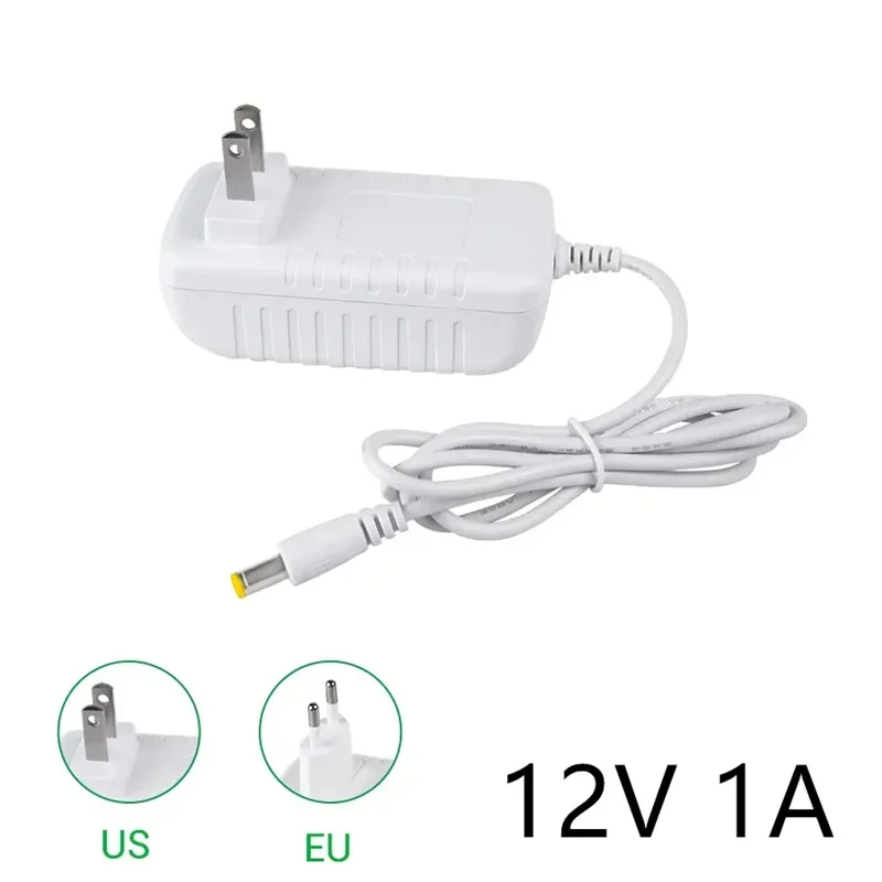 110V AC to DC 12V CCTV LED Light Power Adapter US EU Plug Converter Adapter EU US 12V1A 12V2A Power Supply Adapter Transformer