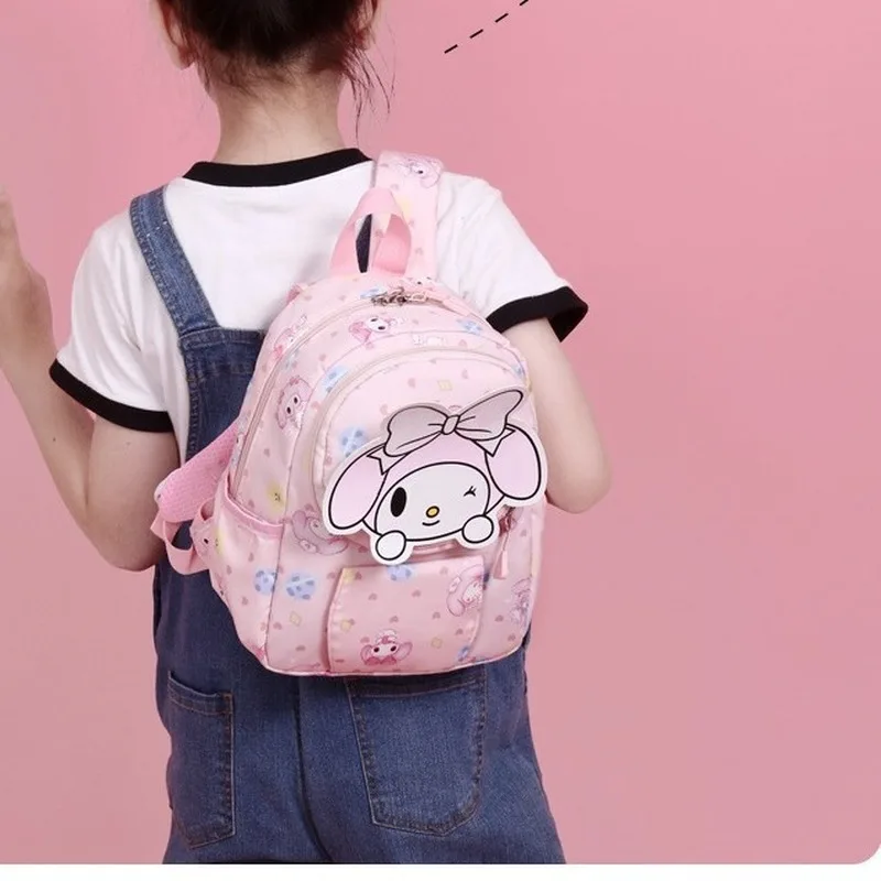 Original Backpack Hello Kitty Kuromi Cartoon Anime Kids Schoolbag Cute Mymelody Pompompurin Pochacoo Travel Bookbag