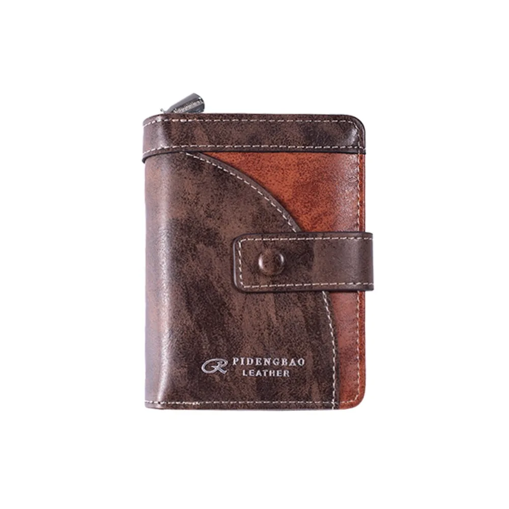 Prosty portfel z zamkiem błyskawicznym, krótki portfel z PU, duża pojemność, biznesowa kopertówka, etui na karty, markowy portfel na monety, etui na dowód osobisty, dla kobiet i mężczyzn.