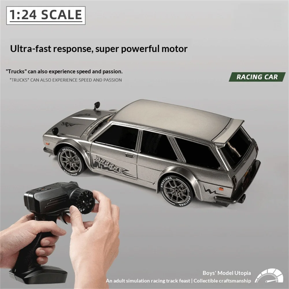 

S818 RTR 1/24 2.4G 4WD Mini Drift RC Автомобиль Светодиодный светильник с дистанционным управлением Высокоскоростной двигатель для шоссейных гонок Ретро Путешествия Дрифтинг-автомобиль