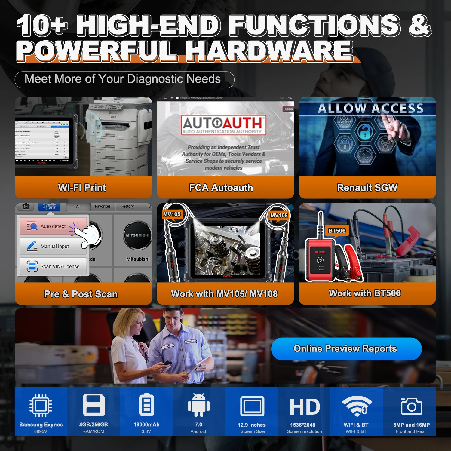Autel MaxiSys Ultra EV Intelligentes Diagnosegerät 5in1 VCMI ECU-Programmierung Mit EVDiag Kit Hochspannungssystem- & Batterieanalyse – Detail 10