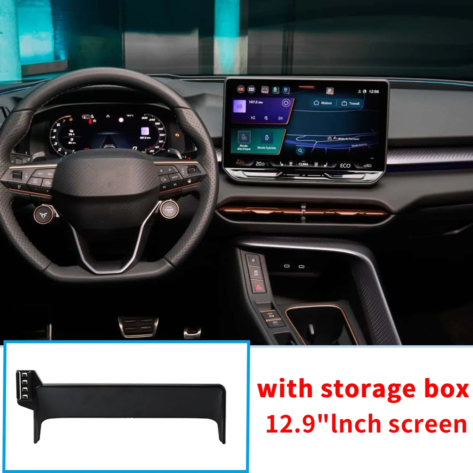 

Mobile Phone Holder fit for Cupra Terramar 2024 2025 2026 12.9" inch 5H Facelift Navigation Stand Auto GPS Bracket Accessories