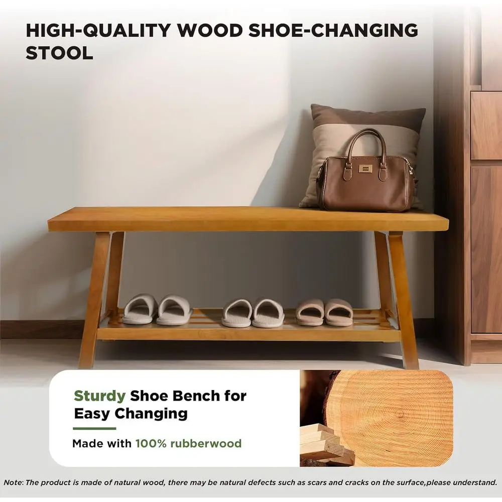 Panca compatta in legno rustico per ingresso, camera da letto, sala da pranzo, soggiorno e corridoio