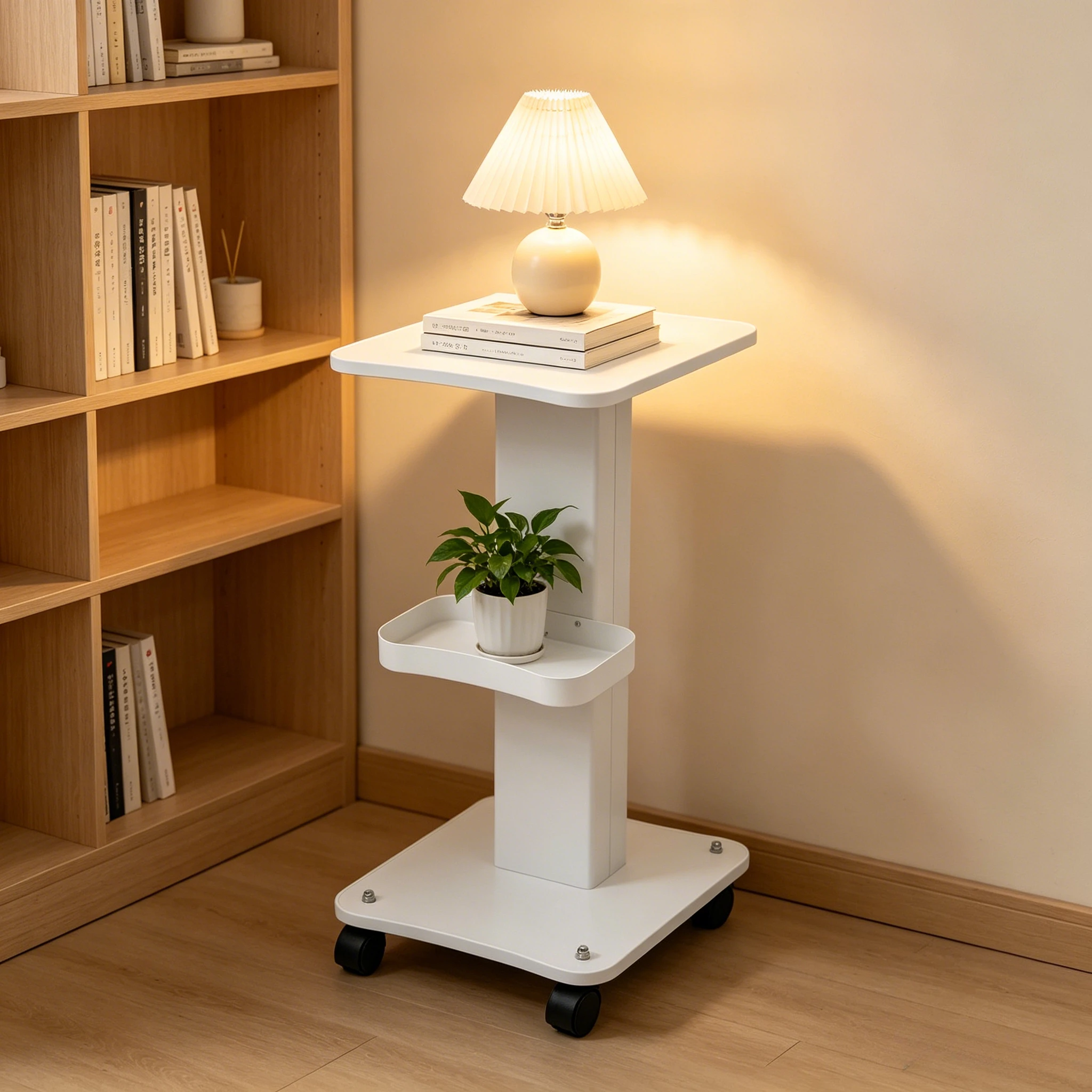 

ABS Beauty Salon Trolley-Pedestal Rolling Cart Load 40Kg for Beauty Salons Hospitals Hairdressers Laboratories