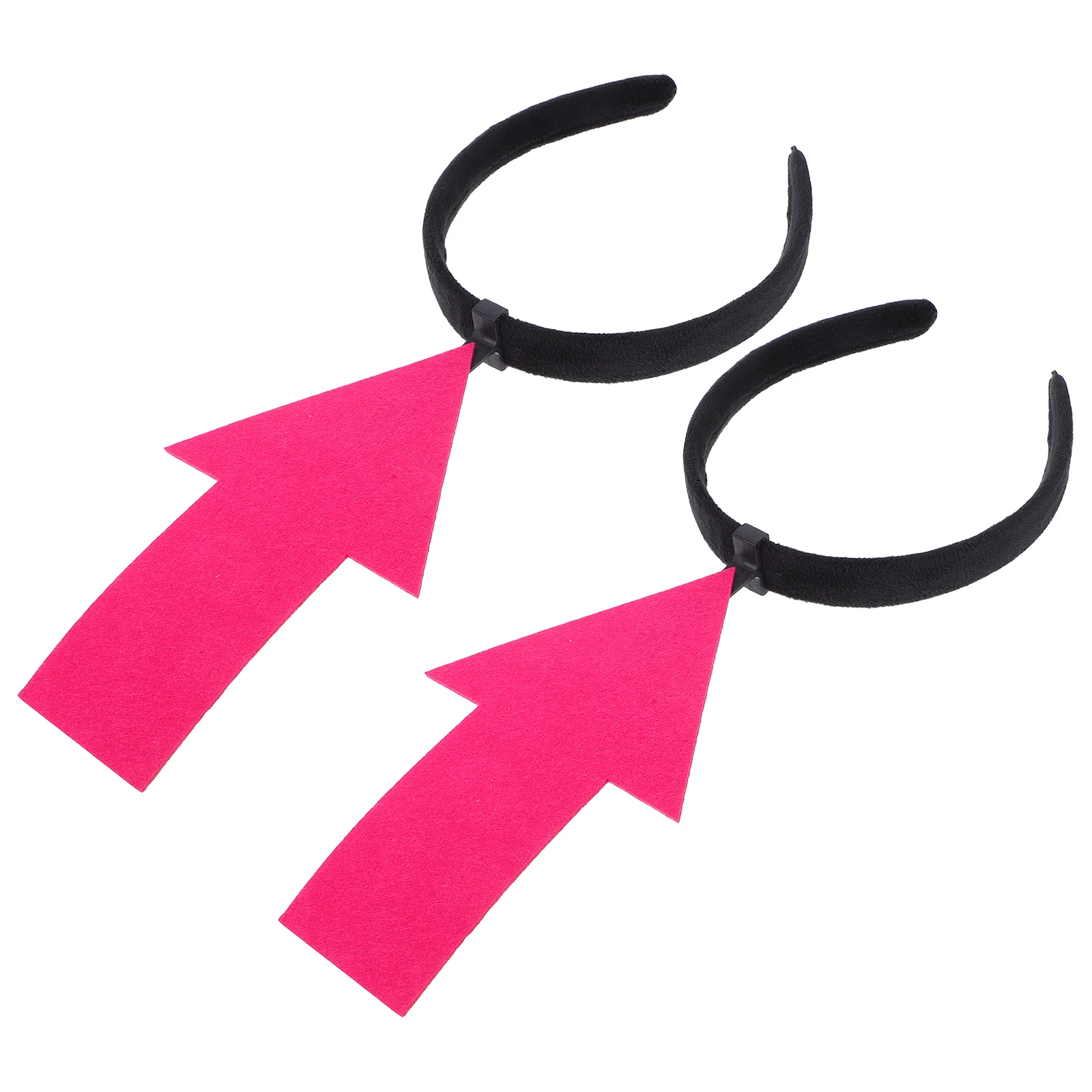 

2pcs Funny Arrowhead Headbands Novelty Party Accessories Lightweight Hair Hoop Arrow Shape Photo Props Halloween Costume