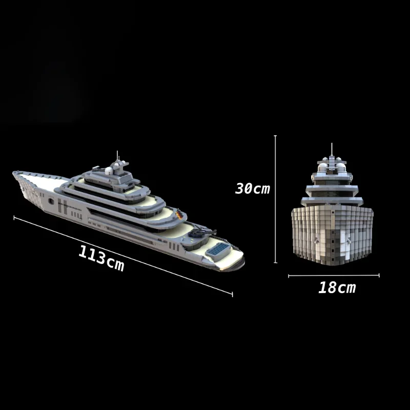 Moc Bausteine Die SUPREMACY Yacht Modell Technologie Ziegel Schiff Boot Modell DIY Montage Urlaub Bau Spielzeug Set Geschenke