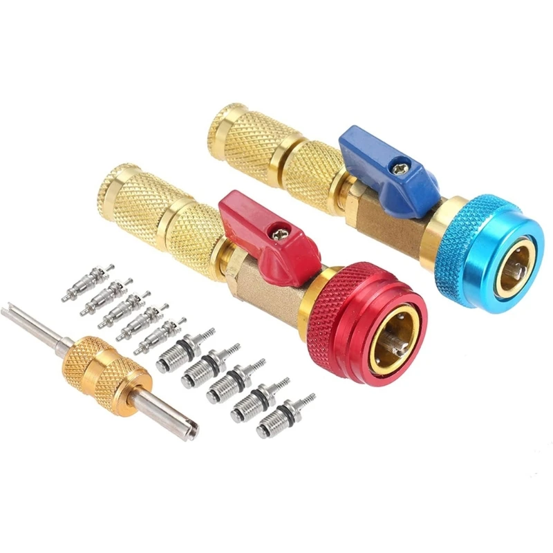 R134A バルブコアリムーバーインストーラーツールセットエアコンバルブコアインストールツールエアコン 918D に適した