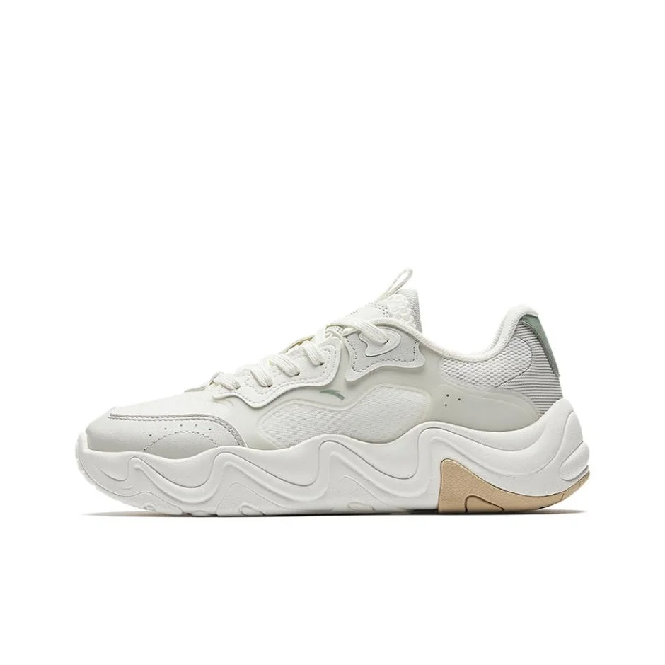 Anta Abrasion Resistant Cushioning Abrasion Resistant Cushioning Low top Casual Shoes Women's White Gray Green 122528852-1