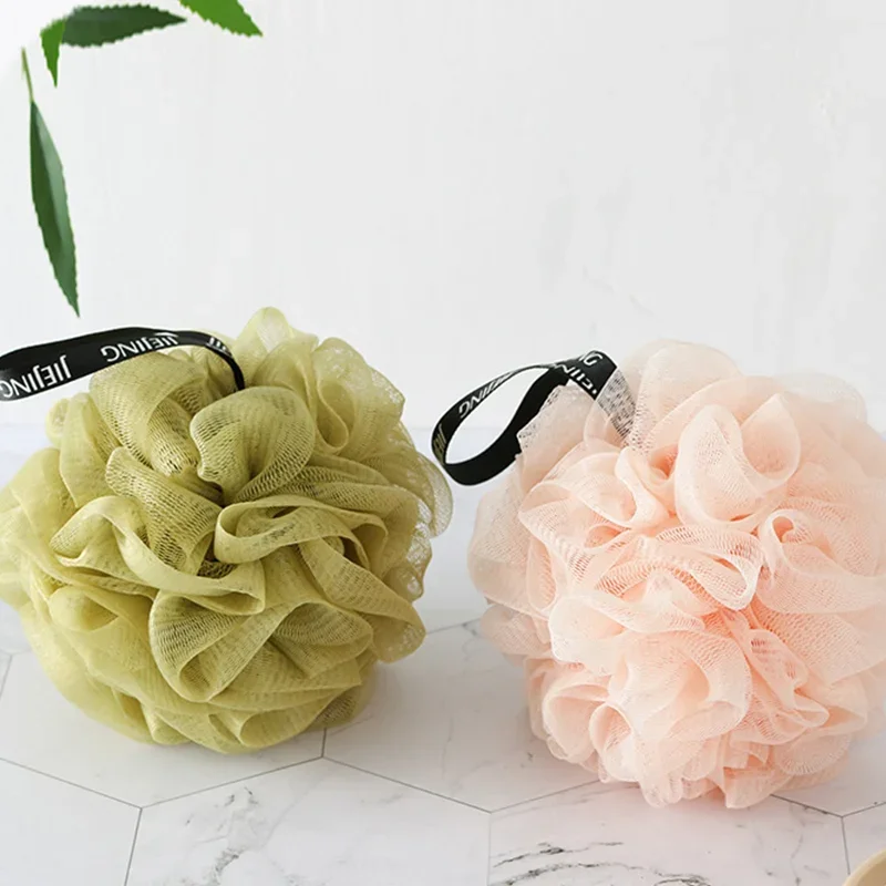 Luffa de bain de grande taille, éponge de boue, serviette de frottement mignonne, lavage moussant, douche, fleur super douce, boule de bain, éponge