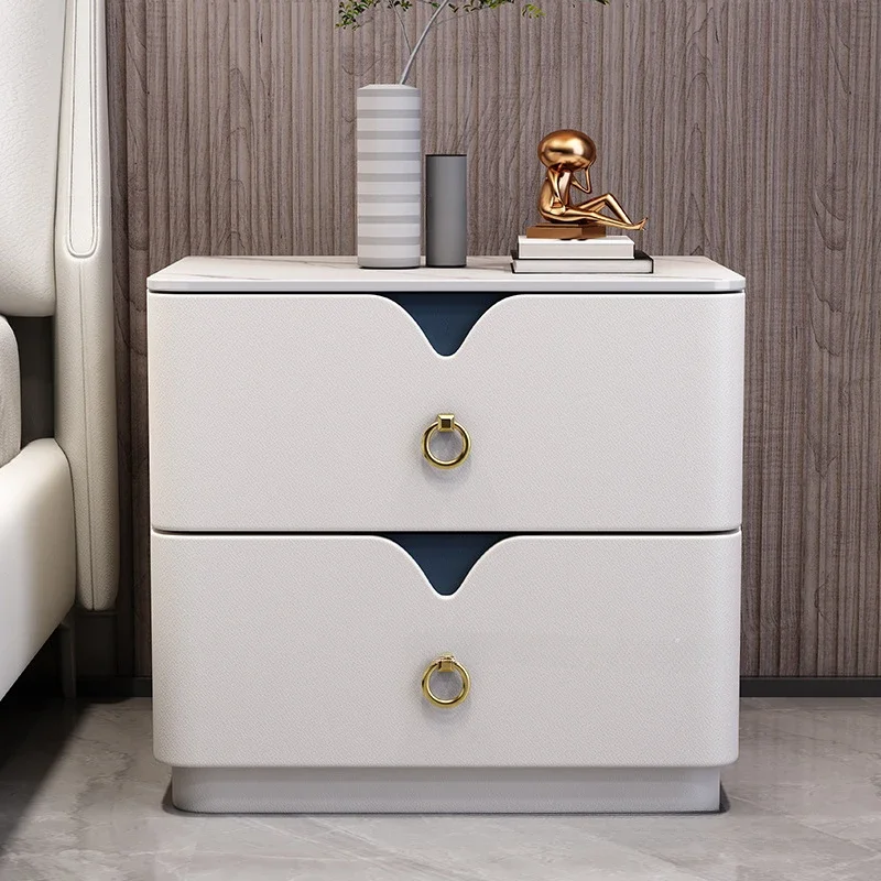 Cabinet Storage Living Room Bedside Table Bedroom Closets Night Stand Floating Nightstand Cute End Tables White Side Bed Locker image 5