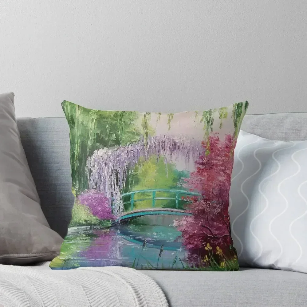 

in the garden of Monet Throw Pillow Room decorating items Decorative Cushion Cover anime girl pillow