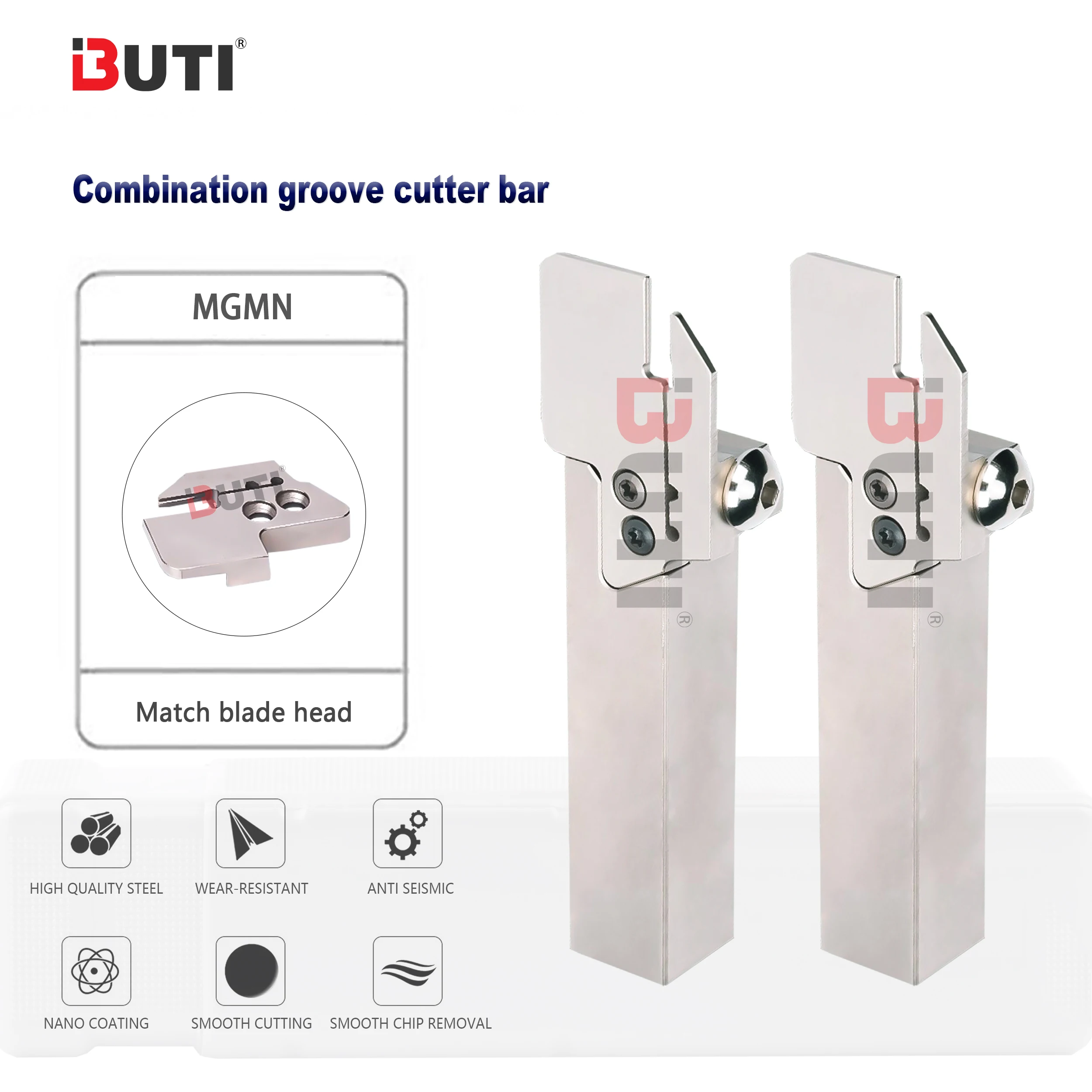 AFQCR1616 3232B CNC Combination Interchangeable Head External Groove Knife Cutting Tools One Stick Universal MGMN-1.5T5R Cutter