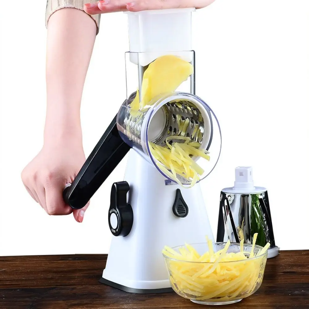 Hand Crank Rotary Vegetable Slicer Shredder Grater Kitchen Food Chopper For Salad Potato Carrot Home Cooking Aid