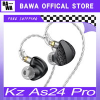 Kz As24 Pro Hifi In Ear Wired Earphones 24 Unit Drive Adjustable Earbuds Customized Upgraded Balanced Armature Gaming Earphones