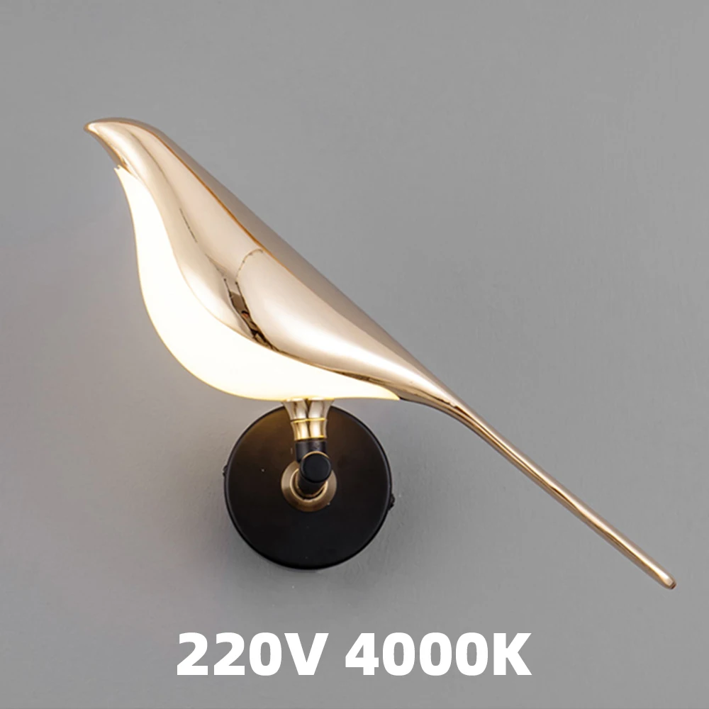 Imagem -05 - Luz de Parede em Forma de Pássaro com Opções 3000k e 4000k Potência de Entrada 220v e 110v Design Criativo para Várias Cenas