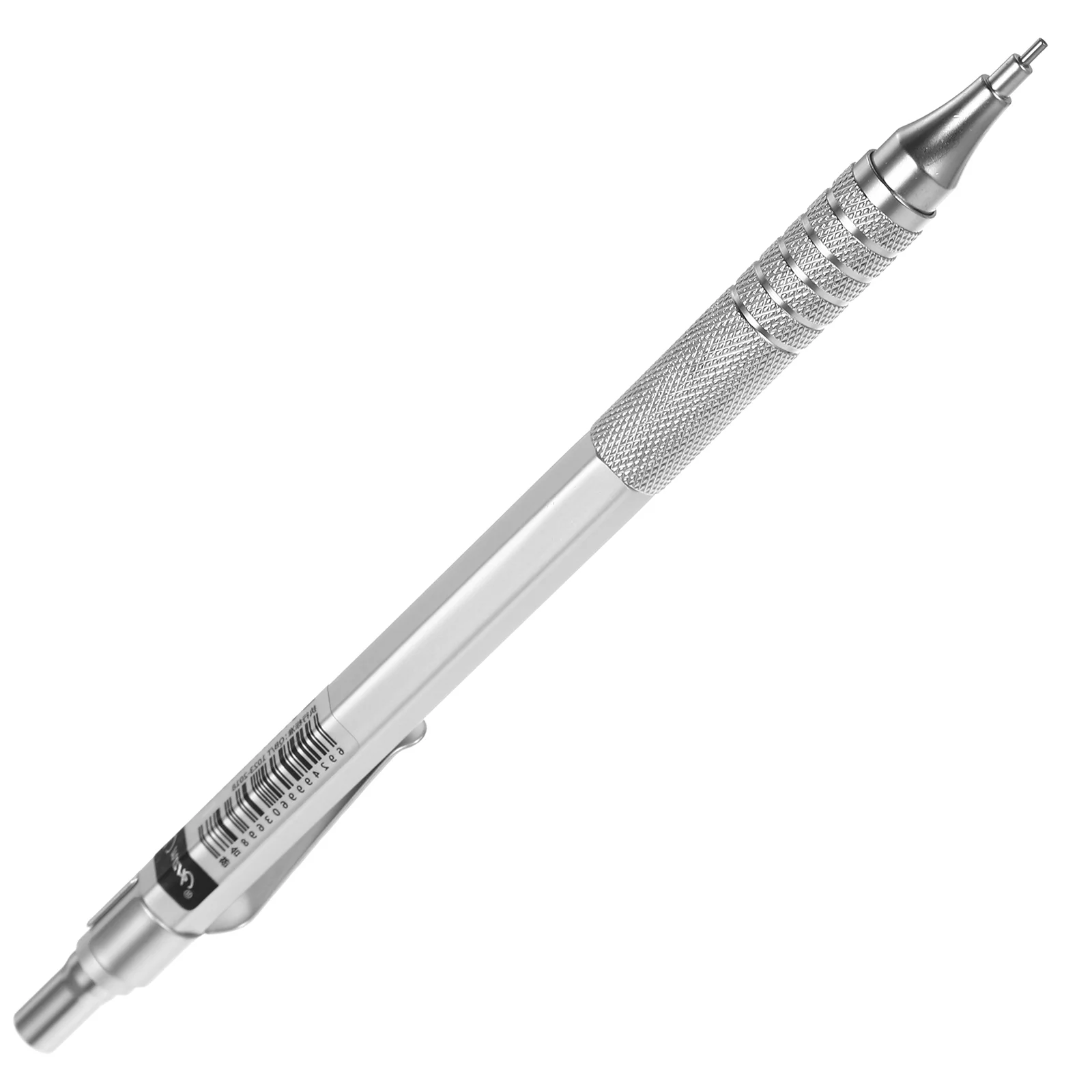 07mm Mechanical Pencil Automatic Pencils Refill Leads for Writing Drawing Drafting(Silver)