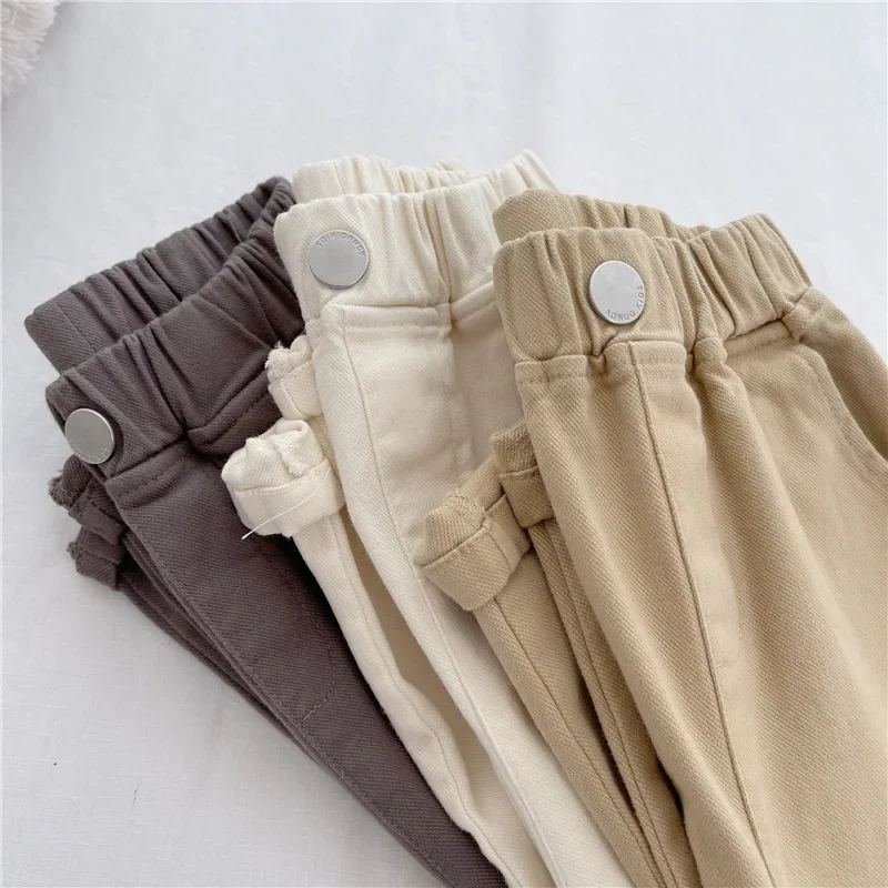 Jungen-Cargohose mit mittelhohem Knopf, lässig, bequem, atmungsaktiv, für Frühling und Herbst, modisch, für Kleinkinder von 1–8 Jahren – Detail 6