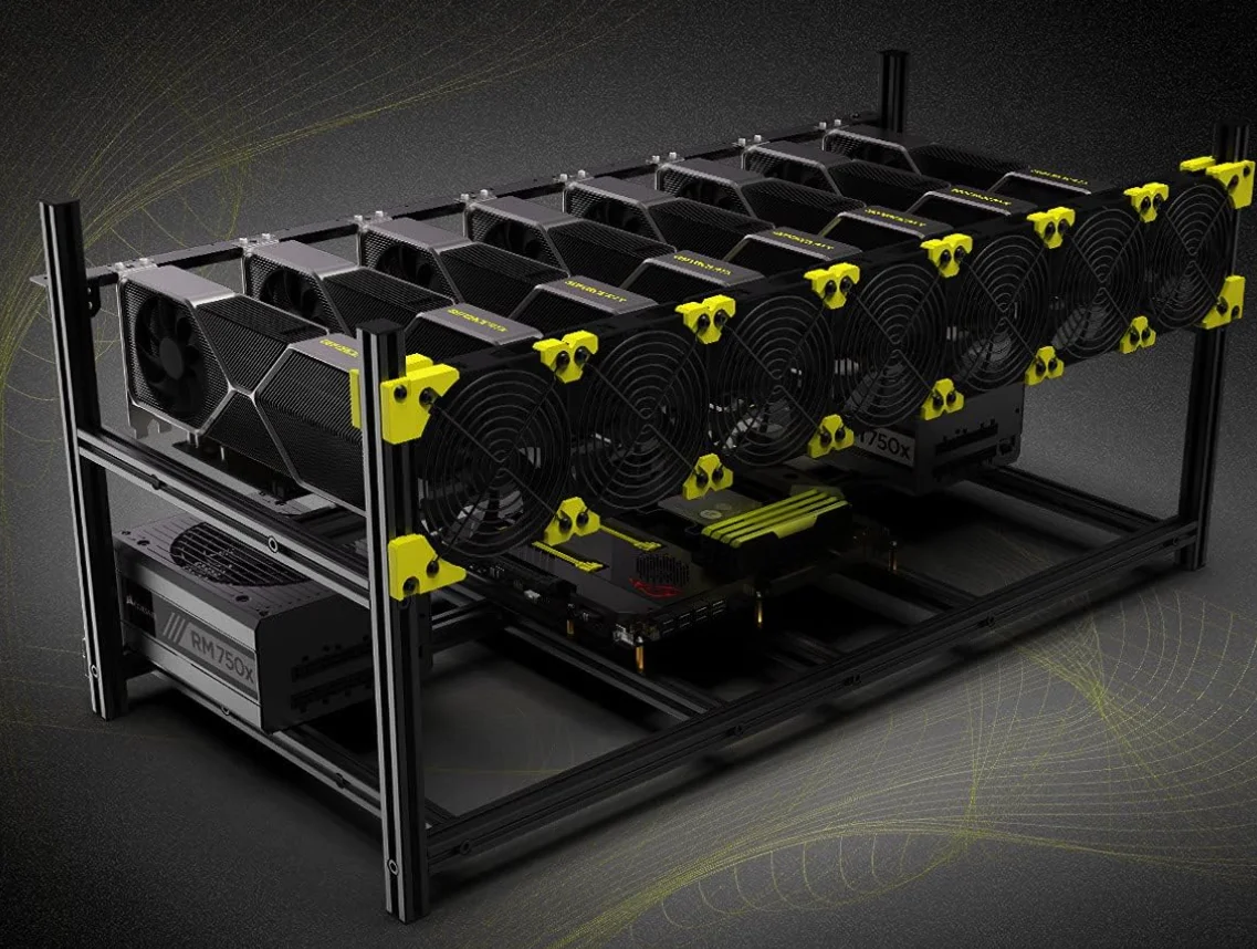 Корпус VEDDHA V4C для 8-12 GPU – обзор и цена Gpu Mining Rig Frame 8 Gpu