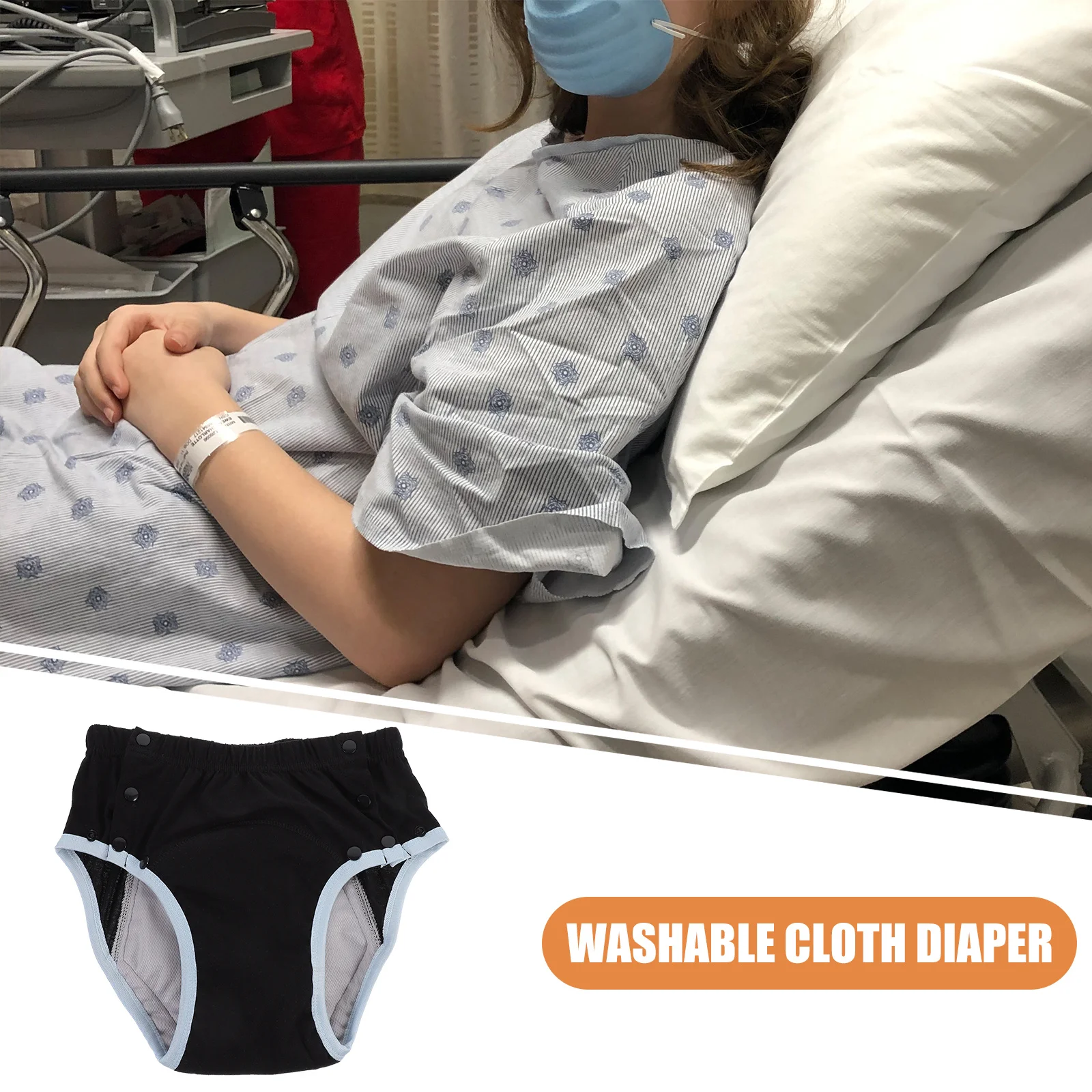 حفاضات للكبار قابلة للغسل وقابلة لإعادة الاستخدام للنساء والرجال والمراهقين ملابس داخلية سلس البول مانعة للتسرب أرجل مرنة ناعمة لجراحة ما بعد الولادة