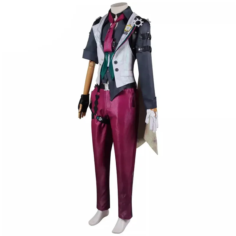 Honkai Star Rail Gallagher Cosplay Costume Wig Pants Shirt Vest Tie Suits Men Women Halloween Party Carnival Roleplay Outfits8;m