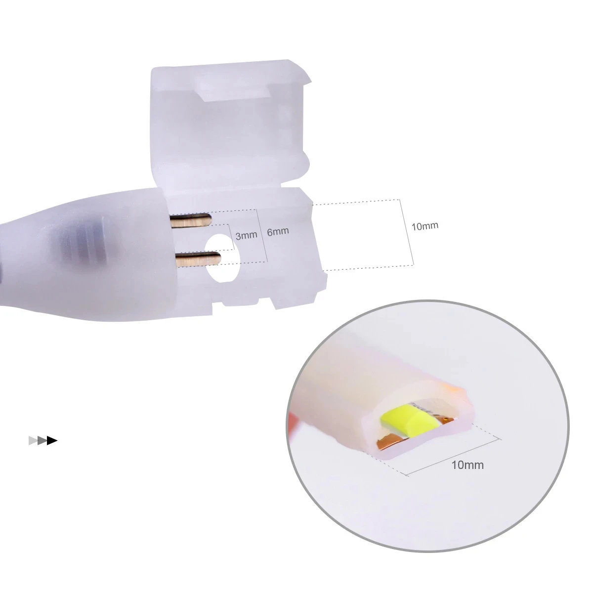 EU AU Stecker Netzteil für 220V COB LED-Streifen mit Dimmer und Zeitschaltuhr, EIN/AUS-Knopfschalter Transformator Netzadapter – Detail 6