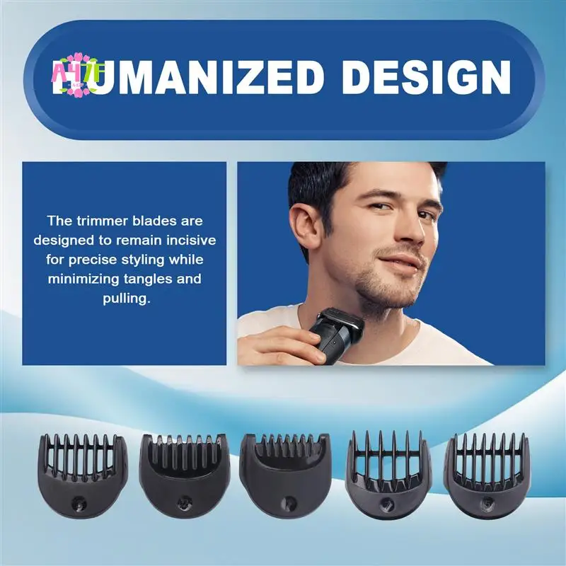 

A47F-Beard Trimmer Head, Replacement Shaver Trimmer Head With 5-Piece 1/2/3/5/7Mm Guide Comb Trimming Set For Braun Series 3