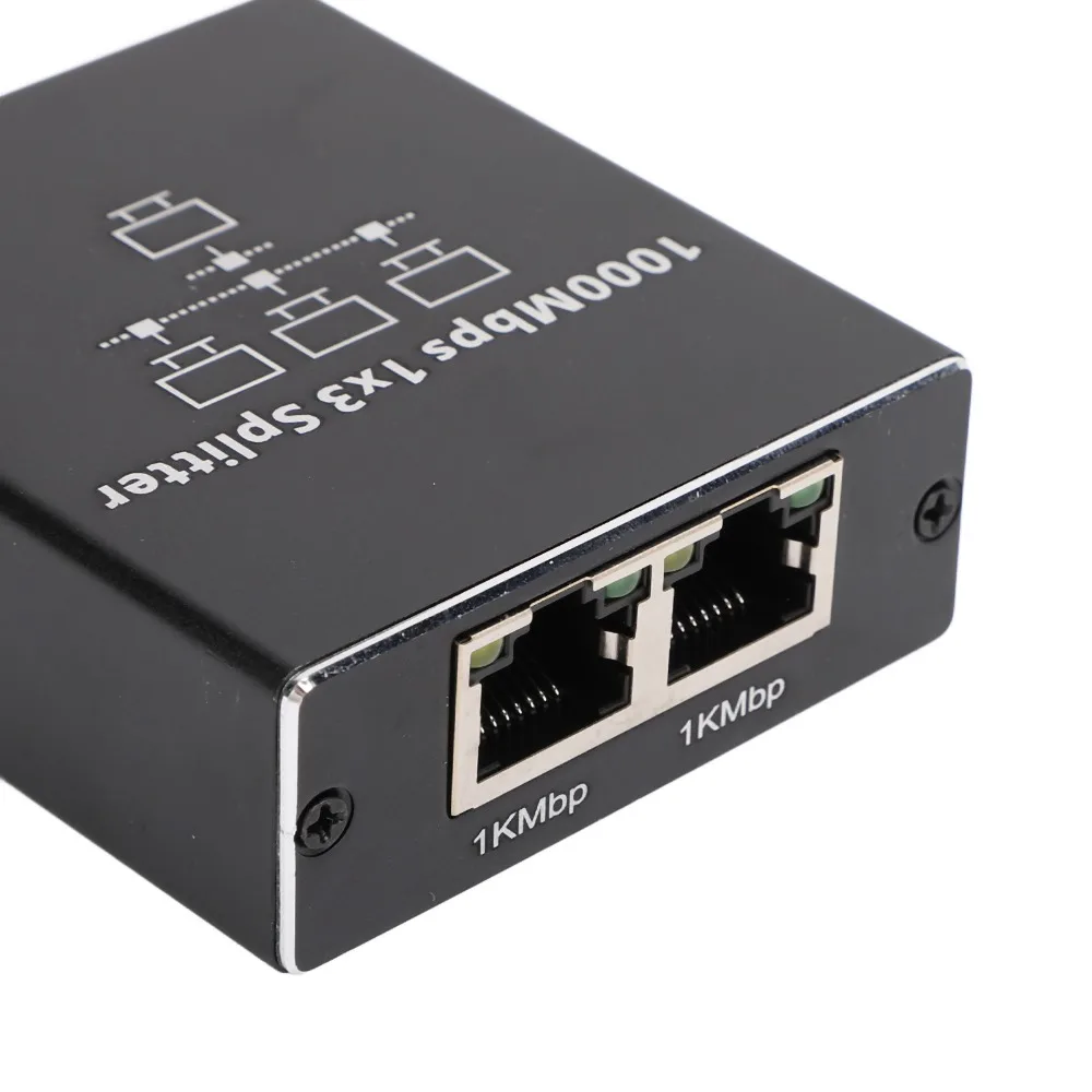 Plug and Play 1000Mbps Ethernet Splitter RJ45 Port High Speed LAN Splitter 1 to 3 Network Switch Router Switch