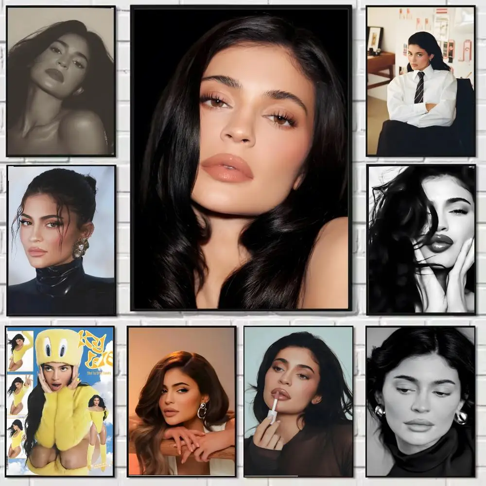 Pintura famosa de k-kylie jenner, caligrafia em tela, poster hd, arte de parede, interior, corredor, decoração de casa, presentes de feriado