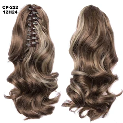 TOPREETY Synthetic Hair Heat Resistant 90gr Wavy Claw Clip in/on Ponytail Hair Extensions Curly Ponytail Hairpiece