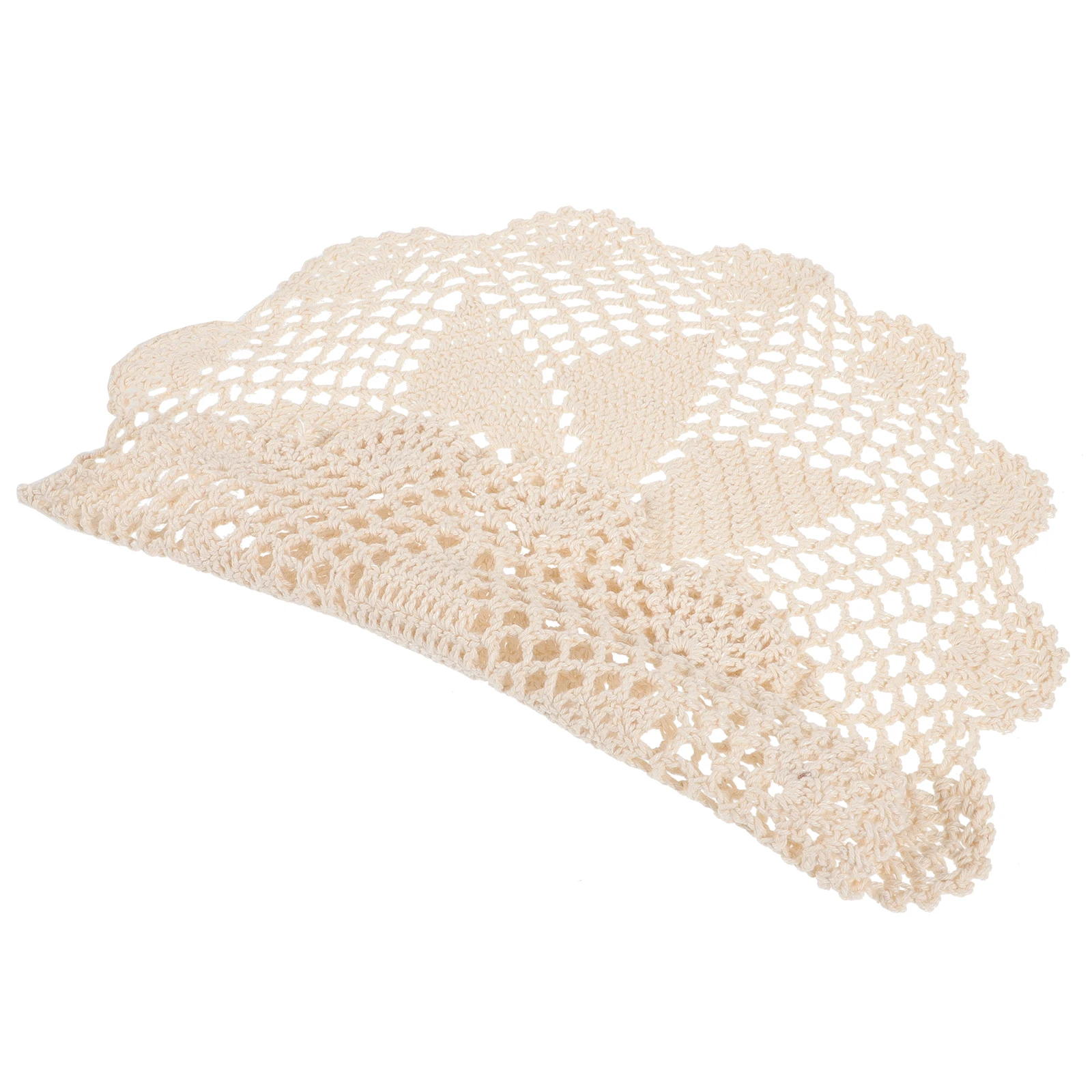 

Boho Crochet Placemats Cotton Farmhouse Rustic Table Decor Handmade Woven Doilies Dining Table Mat Kitchen Placemat Decorative