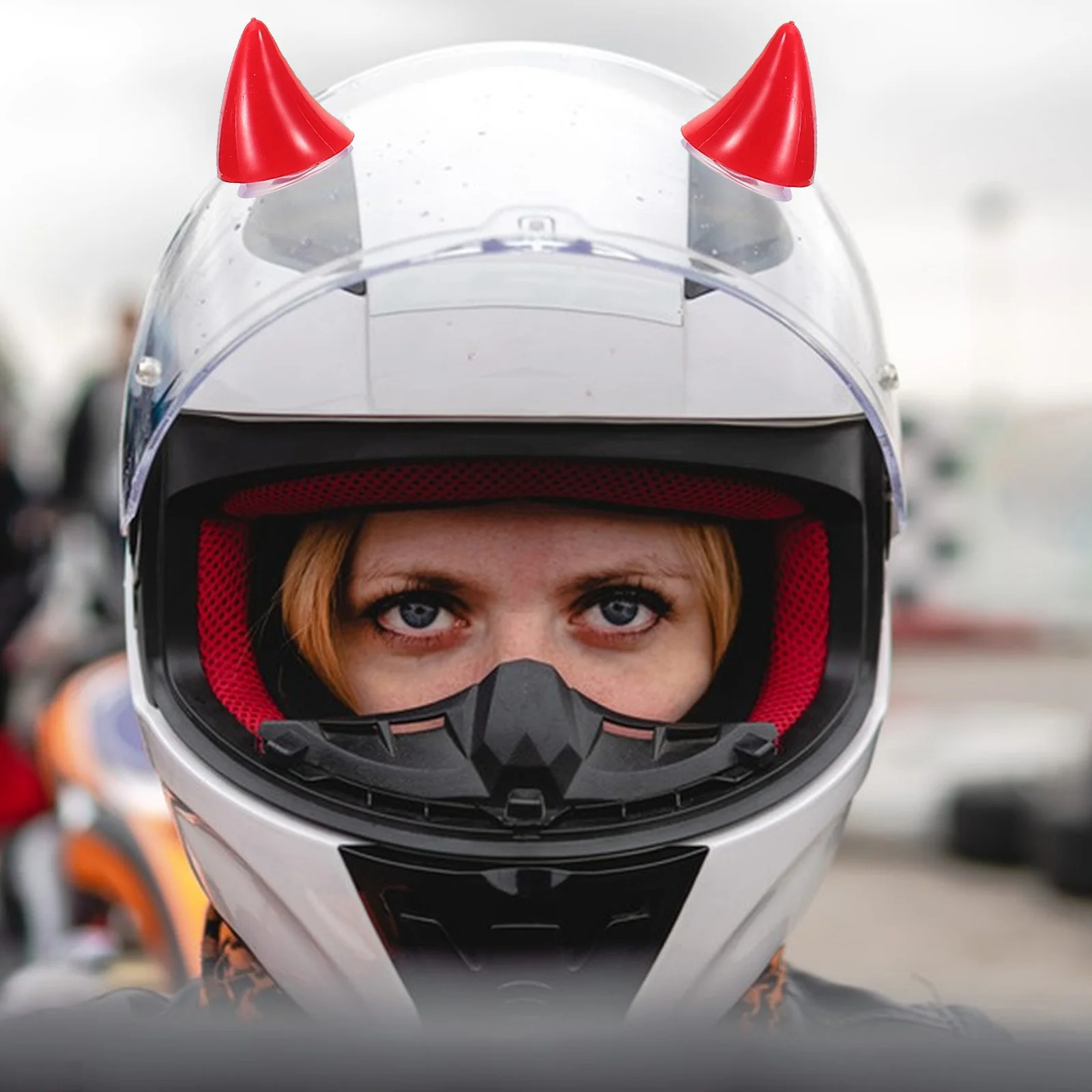 

4Pair Horn Decorations Unique Stylish Motorcycle Scooter Accessory Easy Install Durable Lightweight Devil Ears Wings