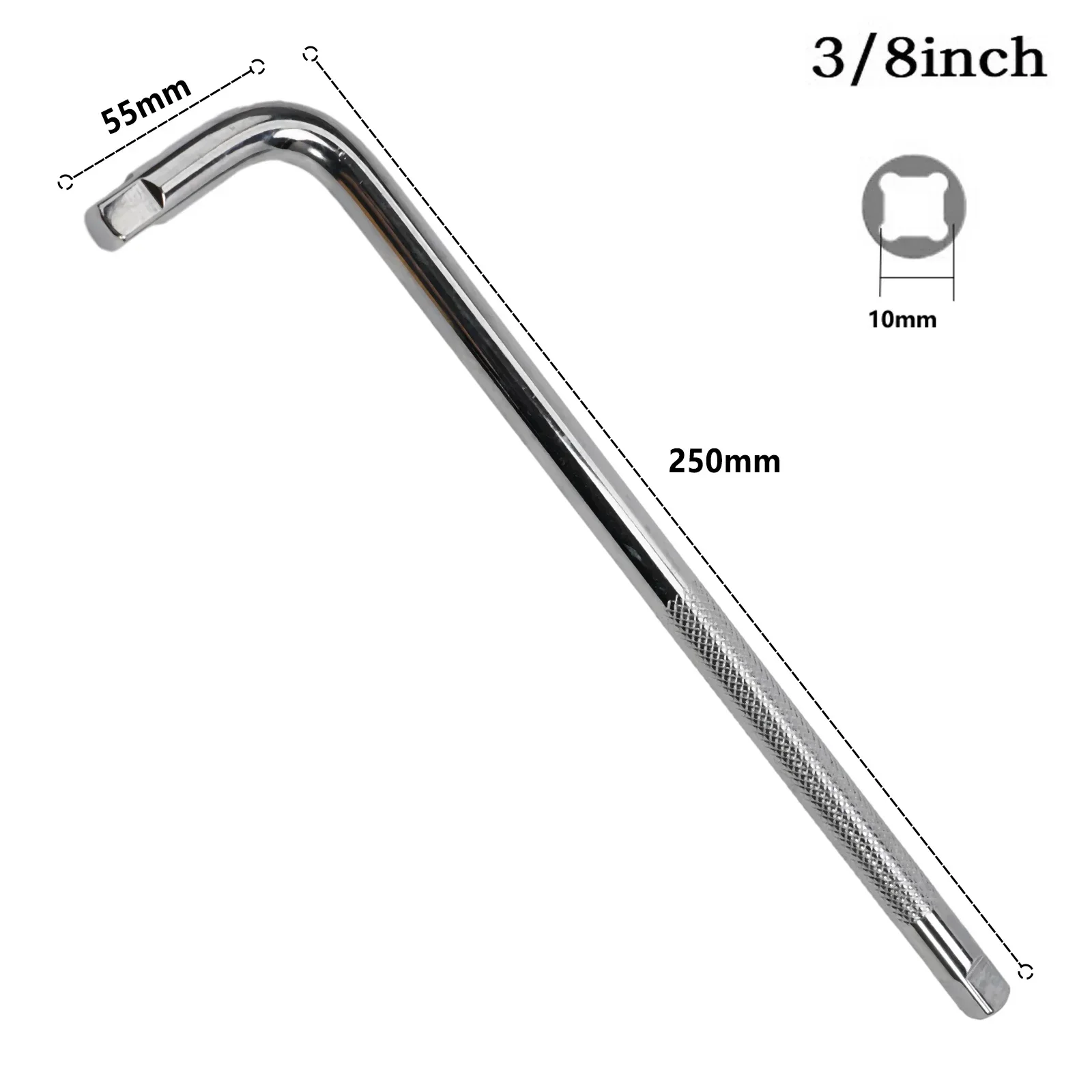 Imagem -02 - tipo Bent Bar Extensão em Forma de l Double End Soquete Antiderrapante Bent Bar Wrench Ferramentas Manuais Ferramentas Elétricas l