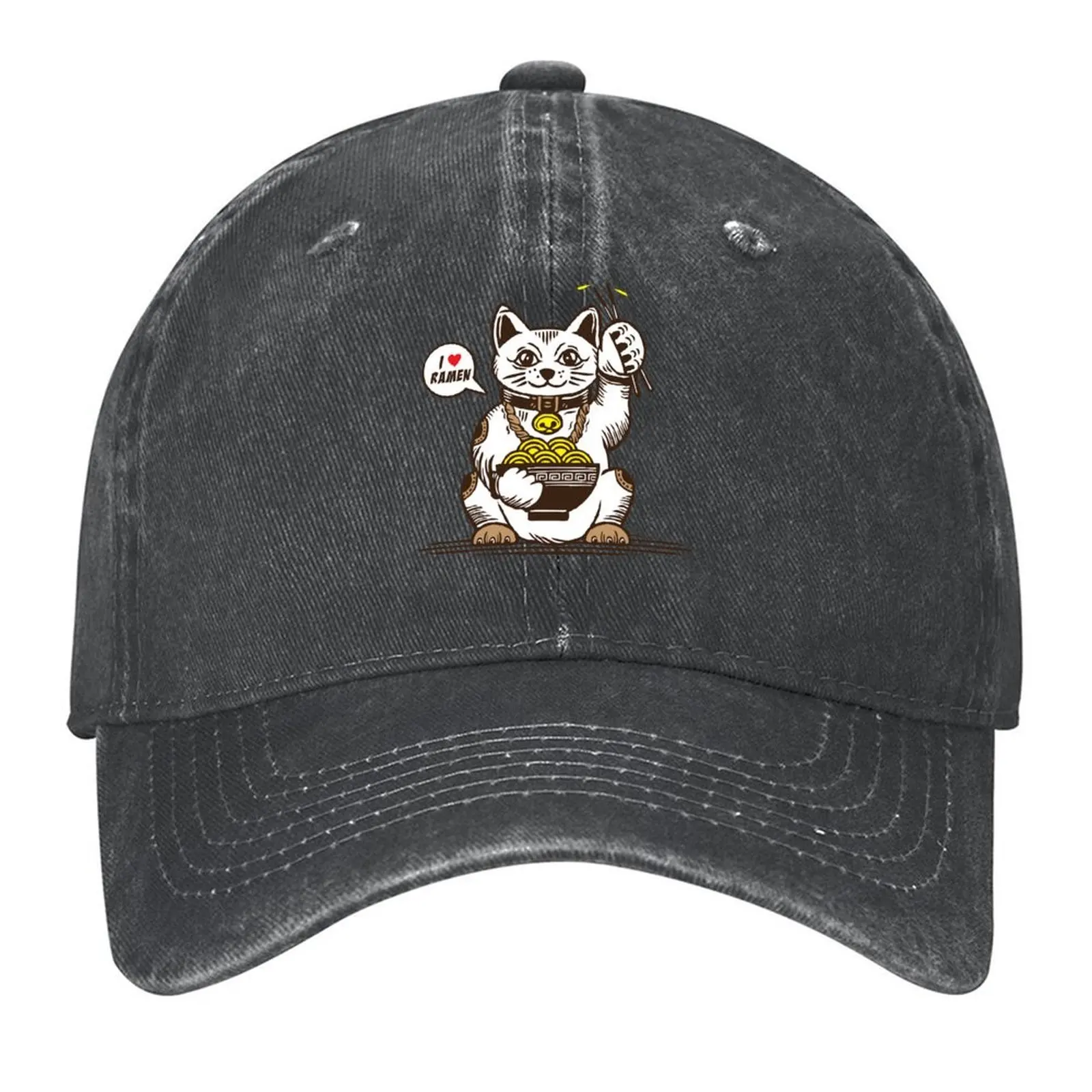 

Maneki-neko Portion Of Ramen Baseball Cap Golf tea Hat Luxury Hat New In Hat For Men Women's