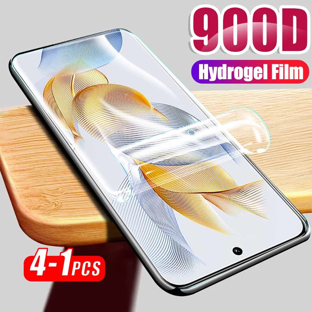 1-4Pcs Full Curved Hydrogel Film For Honor 90 Screen Protector Not Glass Xonor Honar 90 Honor90 Soft Protective Film  REA-AN00