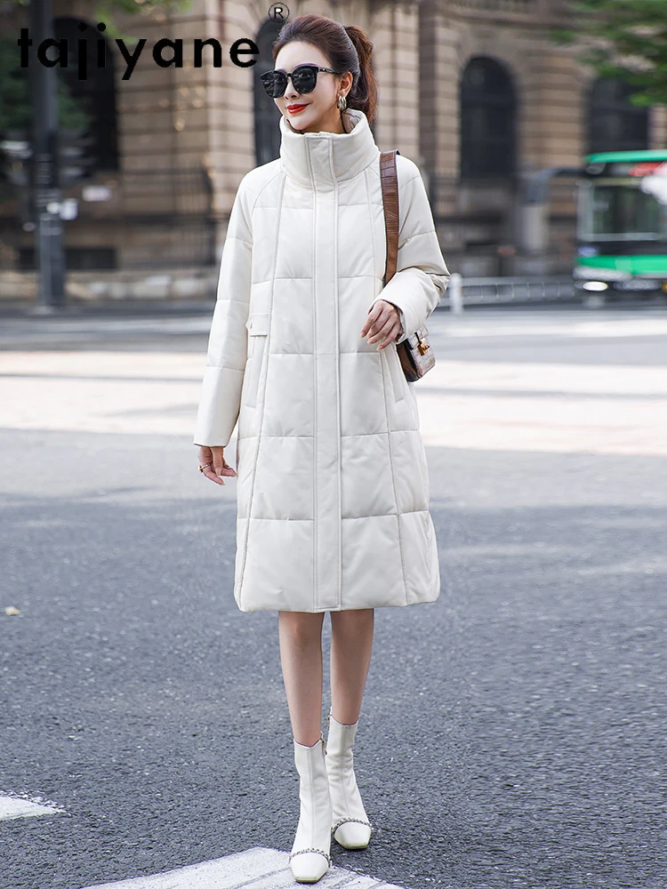 TAJIYANE 90% White Duck Down Coat Women Real Sheepskin Puffer Jacket Warm Genuine Leather Jacket Winter Clothes Woman 2025 신상아우터