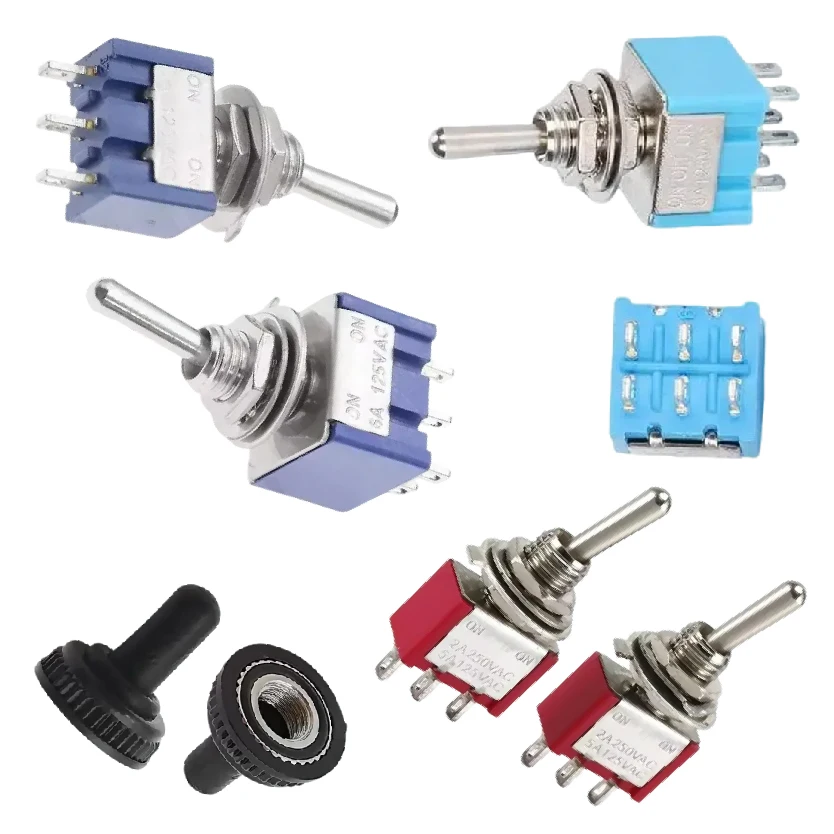 

Toggle Switch 6A 125VAC with Waterproof Sealed Caps ON-ON/ON-OFF-ON Types MTS-102/103/202/203