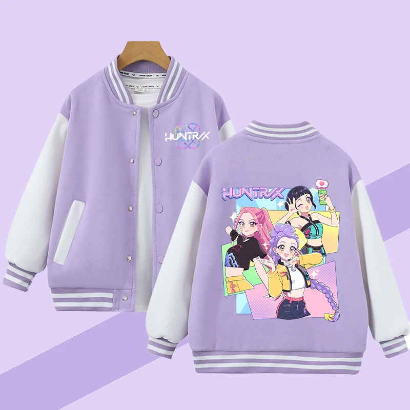 

Kpop Demon Hunters Girls Jackets Cartoon Anime Teen Coats Spring Fall Kids Jackets Casual Sports Tops Outerwear Children Clothes