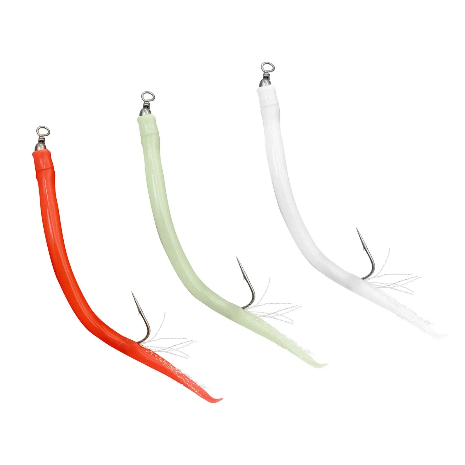 Soft Fishing Lure Lifelike Emulation Feather Outdoor Fish Lure Artificial Baits Fishing Hook for Carp Trout Crappie Bass Salmon