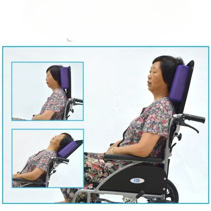 

Universal Wheelchair Headrest Back Support Cushion Adjustable Height & Angle Wheelchair - Comfortable & Ergonomic