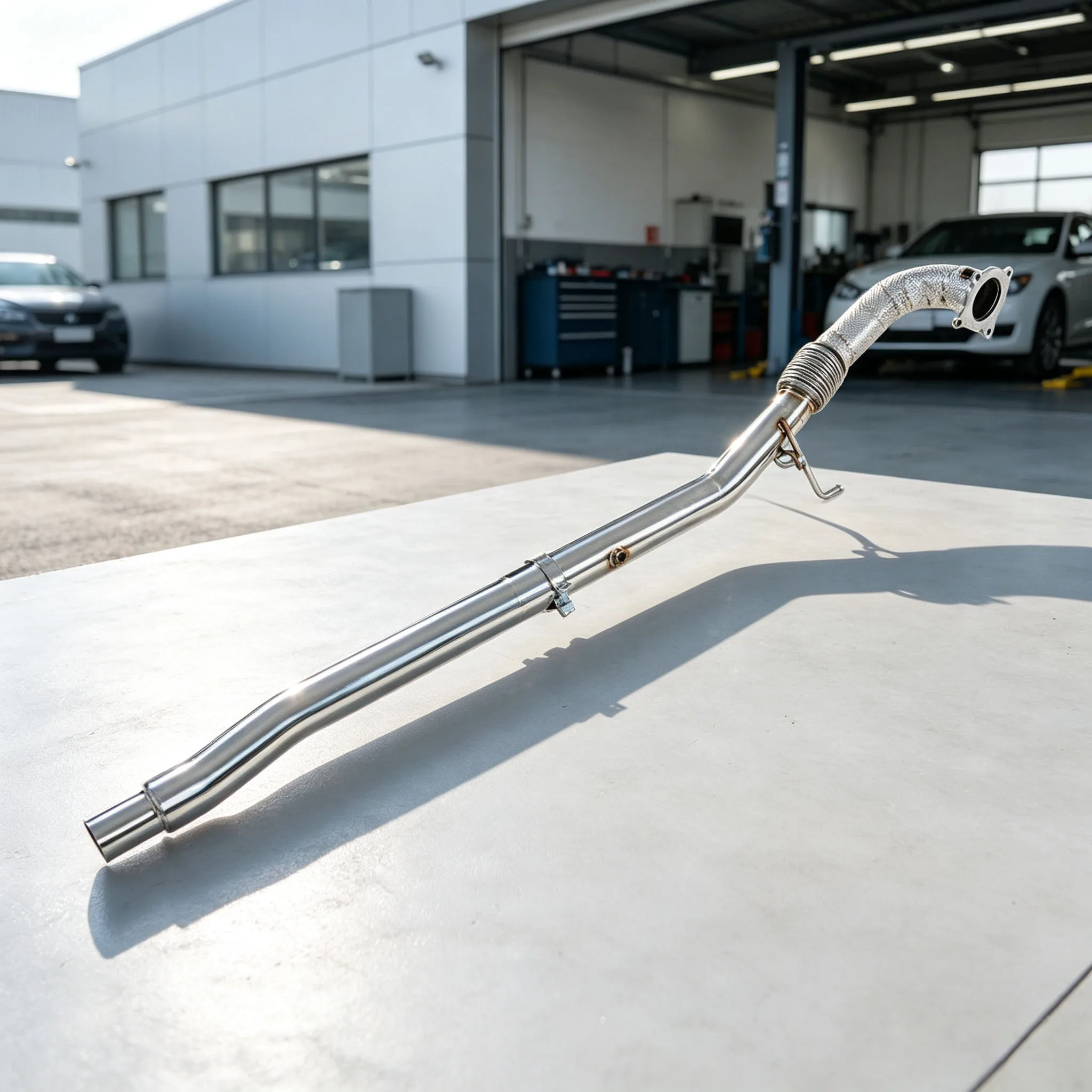 Heat Insulated Stainless Steel Exhaust Downpipe High Quality Welding Performance Auto Parts for VW Golf MK6 R20 2.0T
