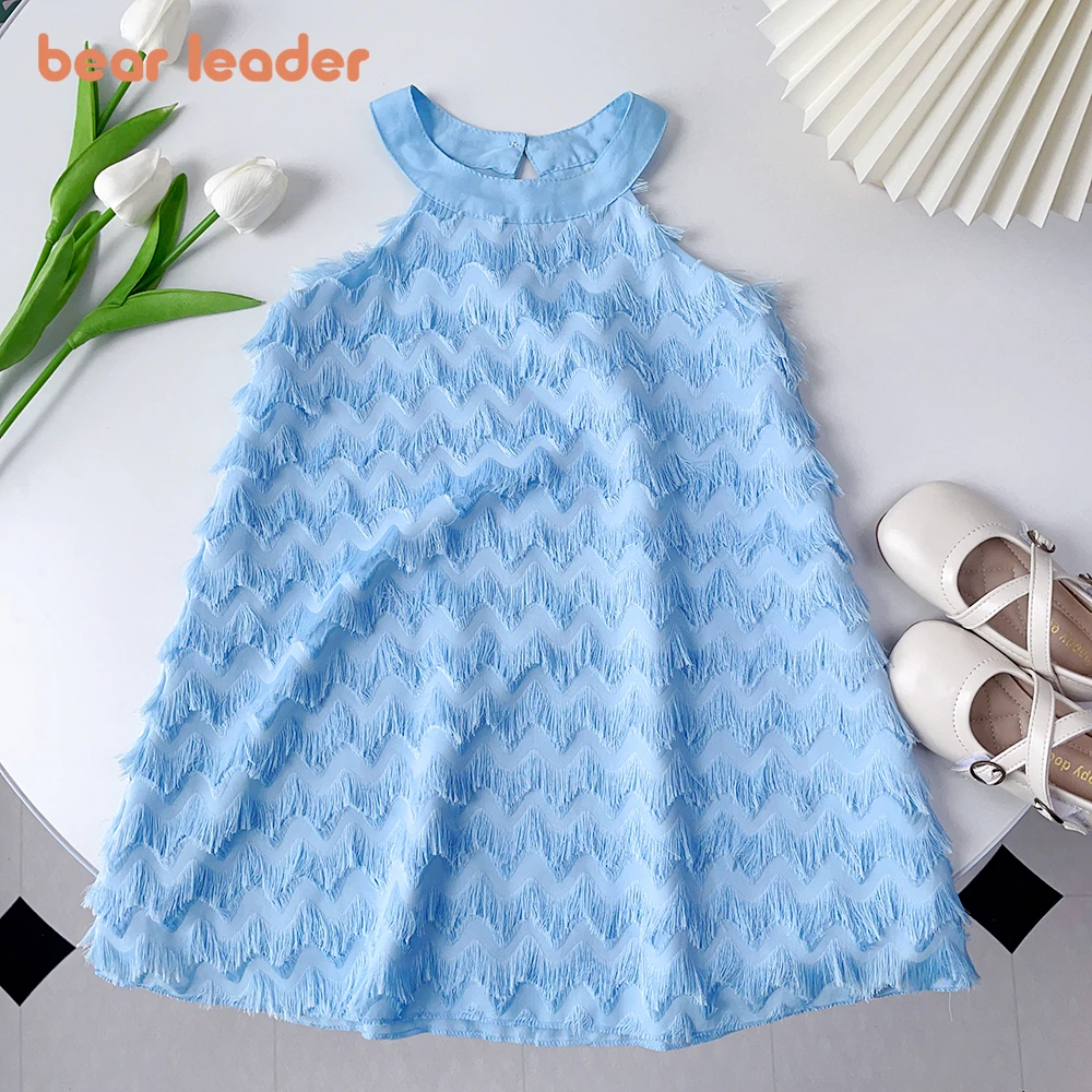 Bear Leader Summer Tassels Kids Dress Girls Princess Dress Vestidos Kids Dresses Girls Baby Toddler Clothes Children's Clothing