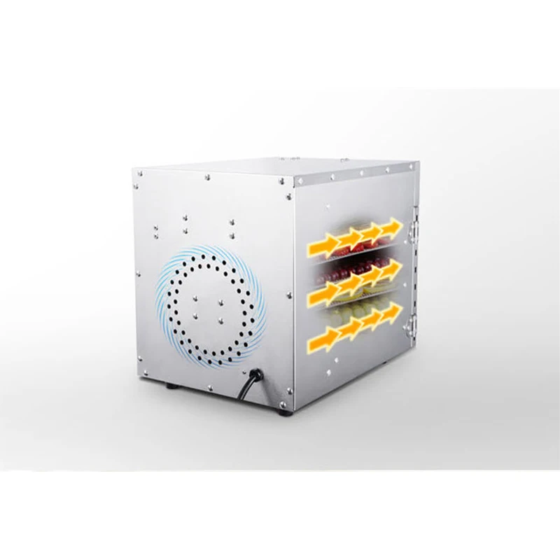 6 طبقة الفولاذ المقاوم للصدأ الغذاء ديهيدراتور/الخضار والفواكه مجفف/وجبة خفيفة عشب ومجفف اللحوم/مجفف الطعام ومجفف الفاكهة