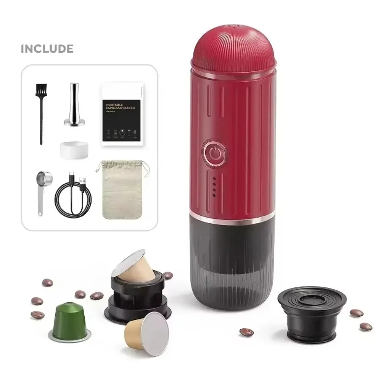 

Portable 19 Bar Electric Espresso Coffee Maker Self-Heating Travel Machine with Classic Design for Outdoor Drip Coffee Tea Tools
