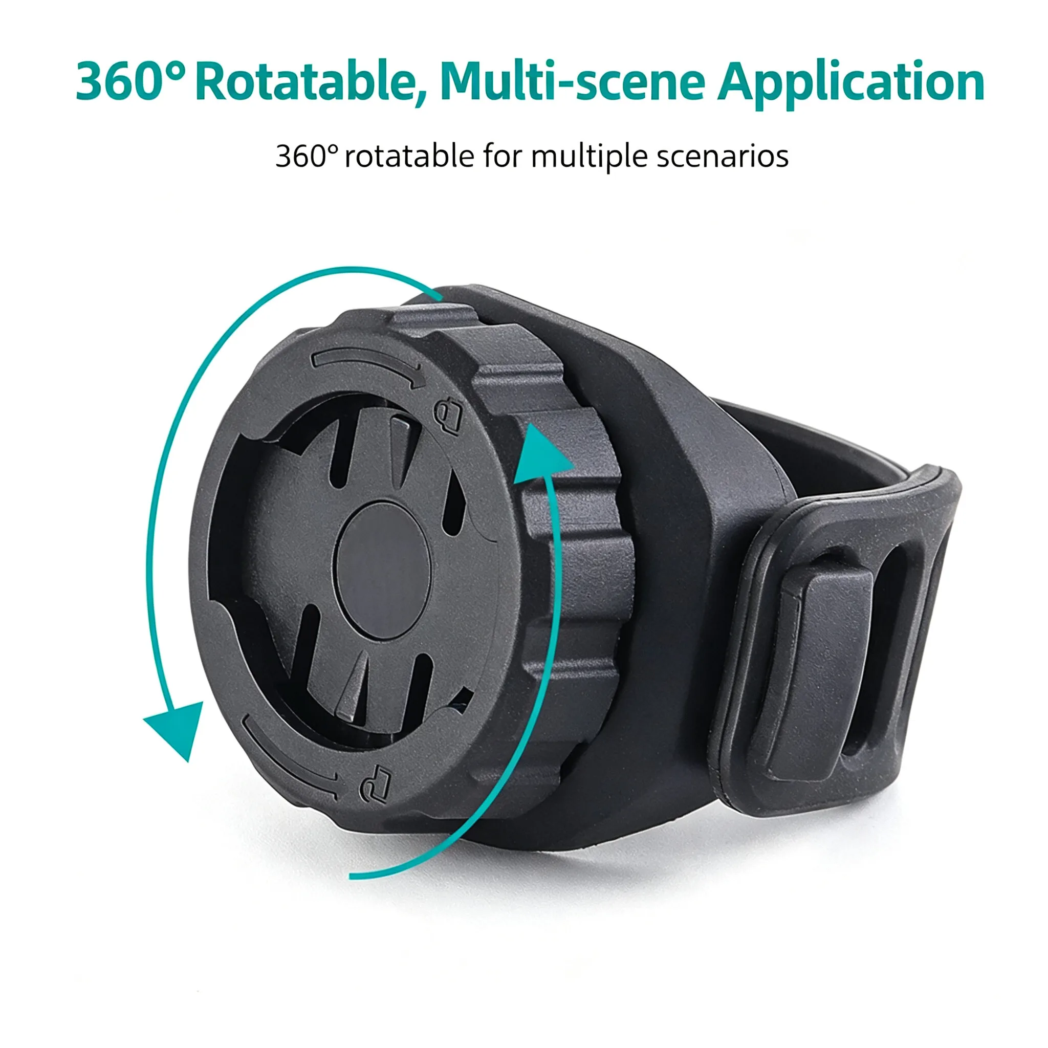 Strap Mount 360°Rotatable Bicycle Bike Computer Holder Universal for Bike Headlight Taillight Cycling Handlebar Bracket