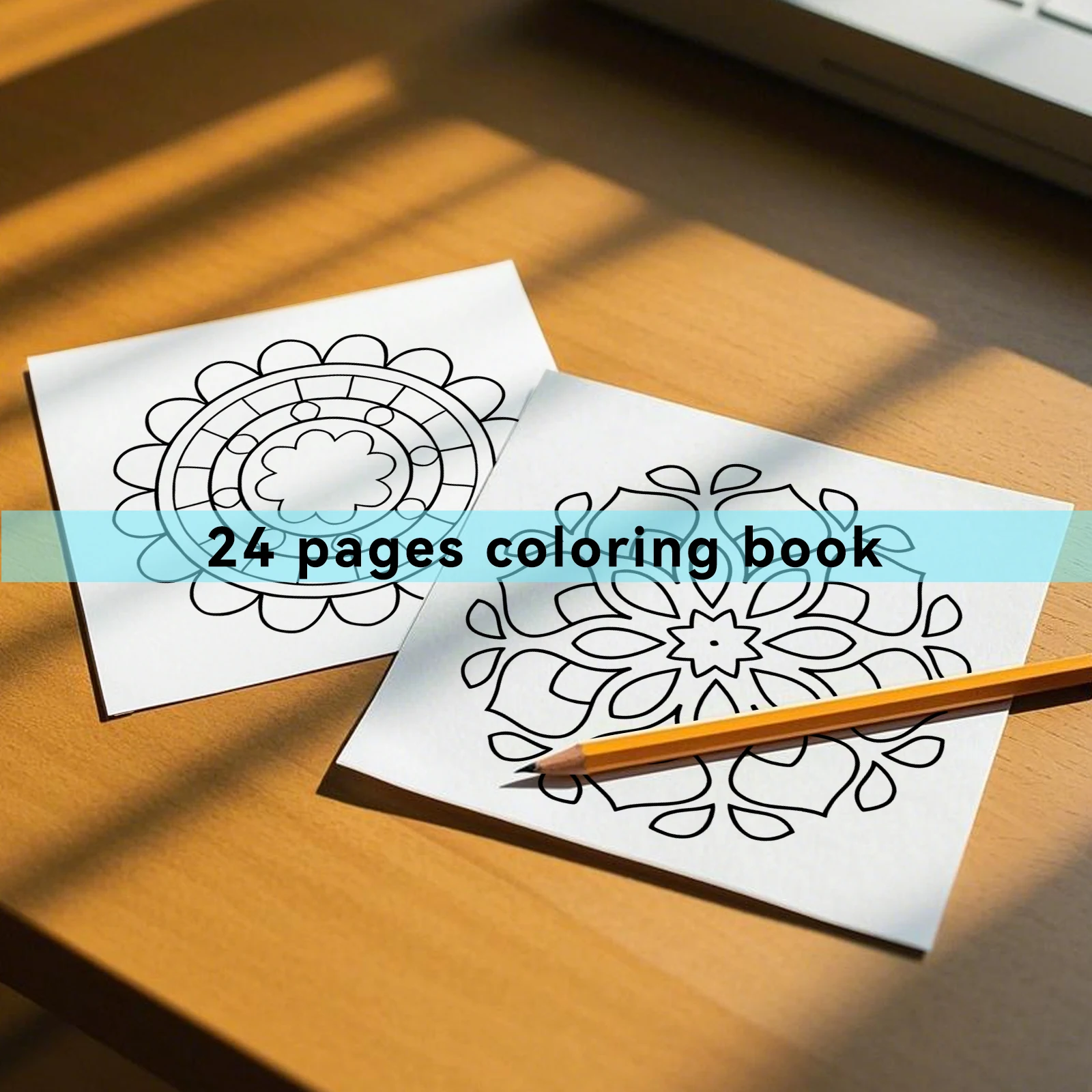 BOLD & FACY MANDALA Libro da colorare artistico Fiori 24 pagine Regalo per la festa di compleanno Allevia lo stress Kill Time Graffiti Pittura Disegno