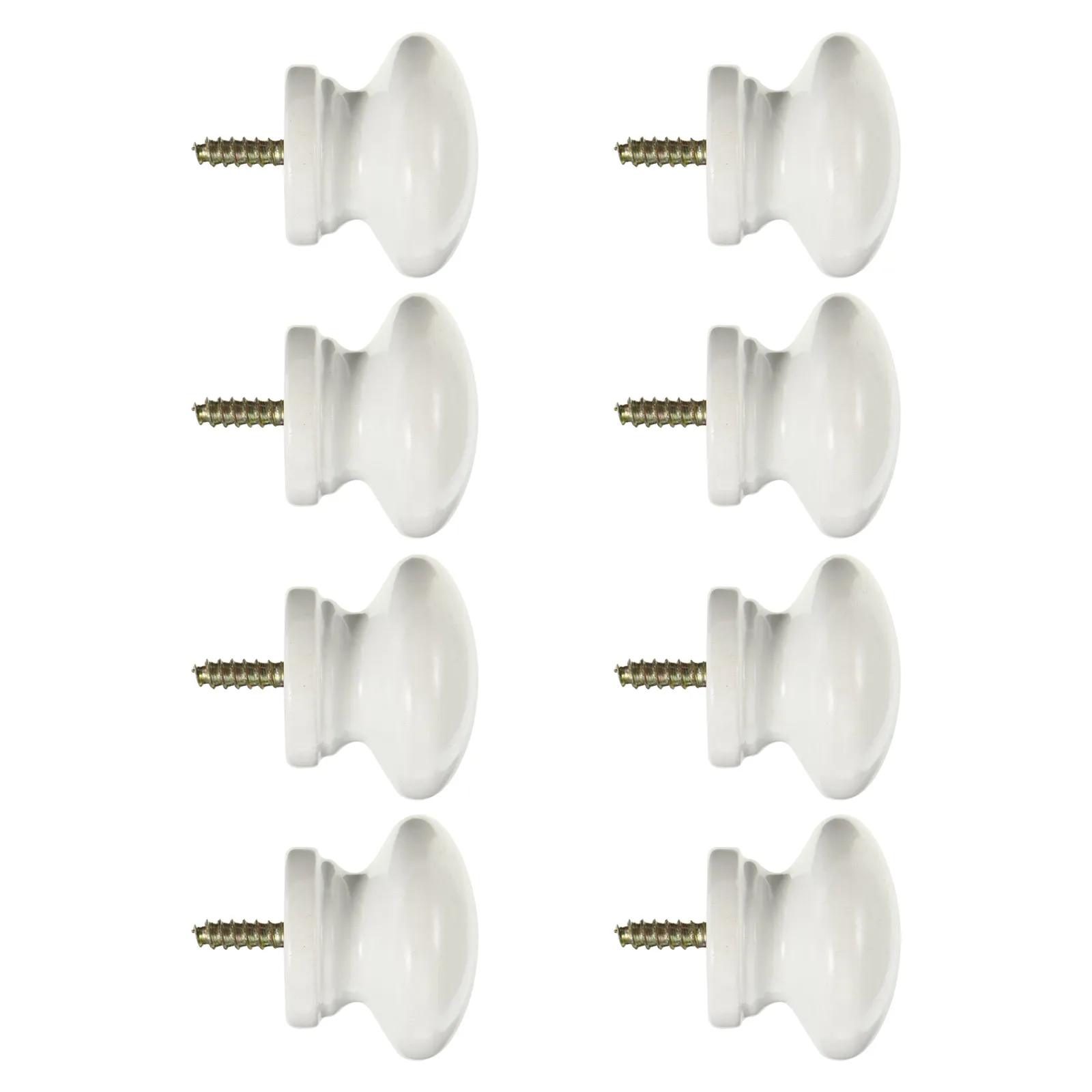 

8pcs Solid Wood Pull Handle Durable Round Cabinet Knob For Wardrobe Closet Door Furniture Replacement Hardware Accessory