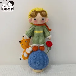 Handmade Crochet Stuffed Key Chain Cute Knitted prince Doll Key Ring Pendant for Boys Schoolbag Keychain Amigurumis Finished