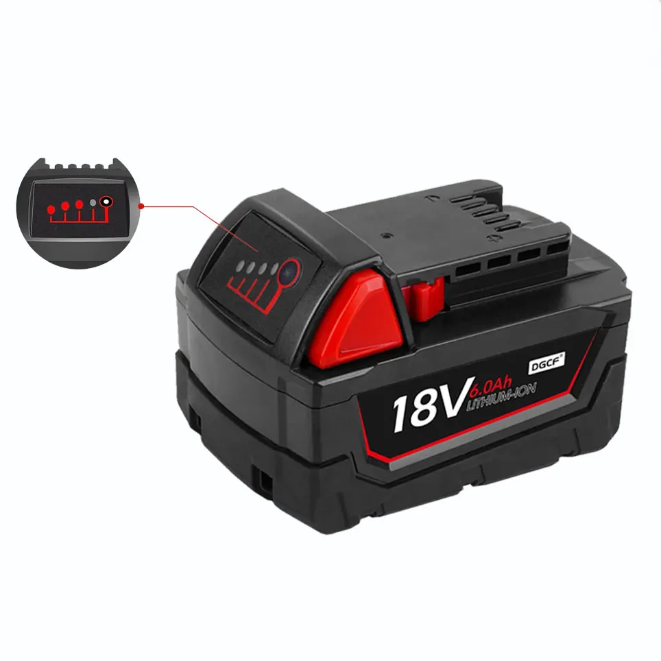 18V 6.0ah 8.0ah 9.0ah Lithium Battery For Milwaukee M18 Xc 48-11-1860 48-11-1850 48-11-1840 48-11-1820 Rechargeable Batteries