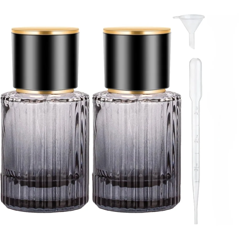 

2PCS 30/50ml Empty Perfume Spray Bottles Glass Perfume Atomizer Sample Container Travel Essential Frangrance Toiletries Cosmetic