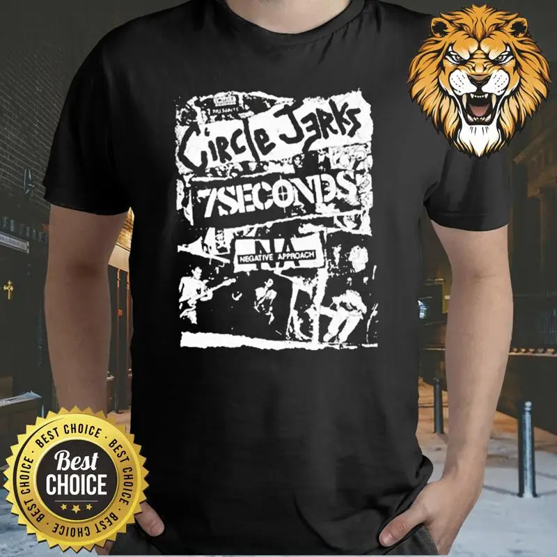 Awesome circle Jerks 7 seconds Negative approach shirt Q4563